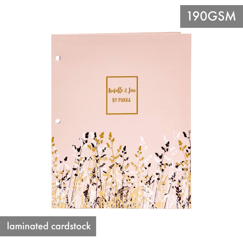 Pukka Pad, Rochelle & Jess Folders â€“ 6 Pack of Pocket Portfolios with 3 Hole-Punches for Standard Ring Biners â€“ Measures 11.75 x 9.5inches â€“ Compatible with A4 and Letter Sized Paper Documents - Image 4